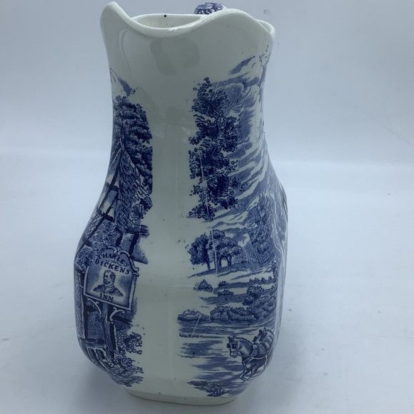 Vintage Enoch Wedgwood England Dickens Coaching Days Hand Engraved Pitcher - Picture 8 of 11